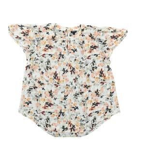 Torrid Plus Size 2 Multicolor Polyester Blouse Short Sleeve Floral Garden